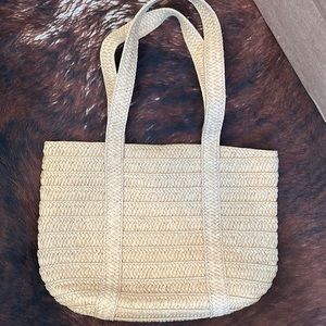 Draper James summer straw tote